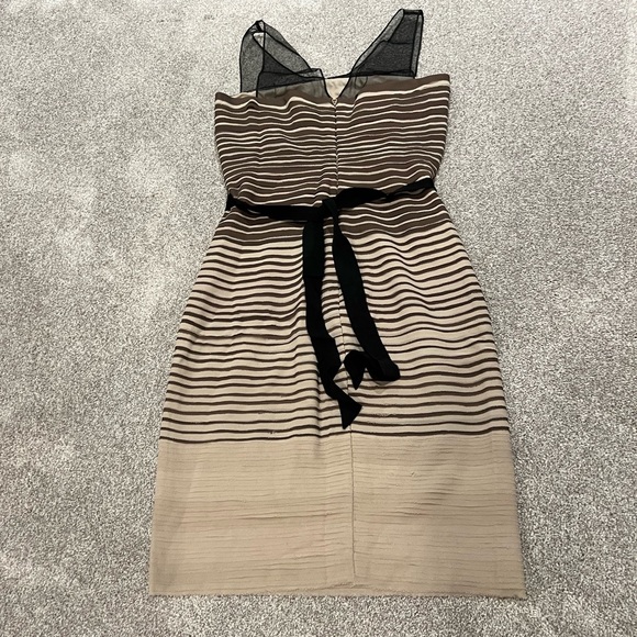 NWT BCBGMAXAZRIA Christi Cocoa Silk Lined Sleeveless V-Back Cocktail Dre… - Picture 6 of 8